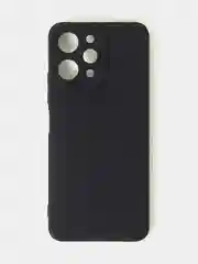 Черный чехол для Xiaomi Redmi 12 / Redmi Note 12R / Poco M6 Pro (5G) матовый с защитой камеры