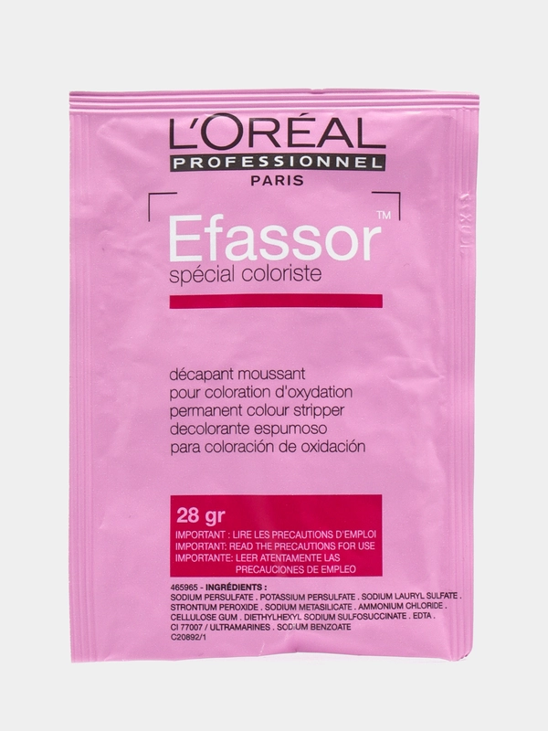 Средство для удаления краски с волос LOreal Efassor Poudre, 1 пакетик, 28 г