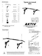 Турник настенный Absolute Champion Aktiv, черный, разборный, Aktiv наддверный