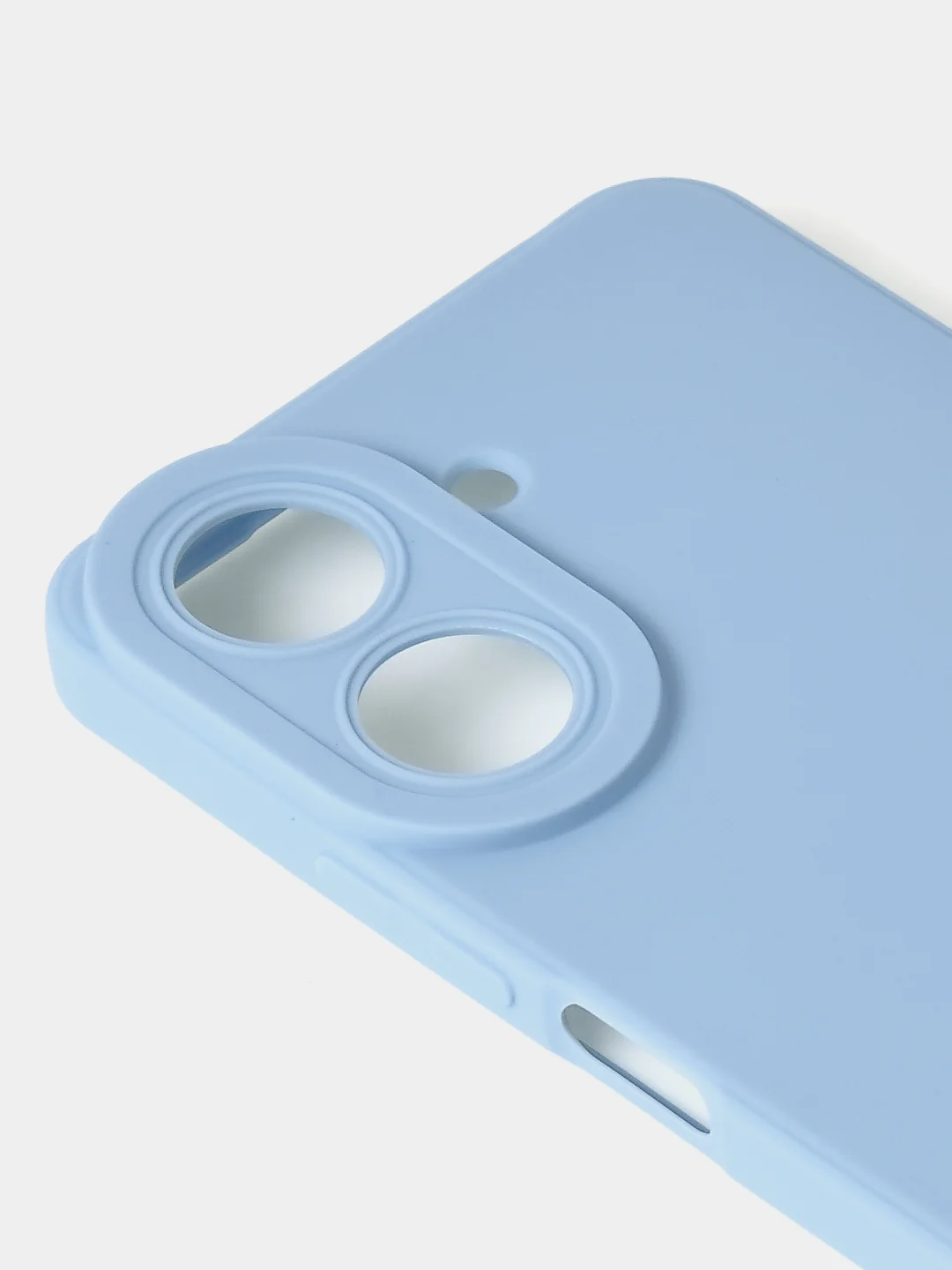 Голубой чехол для Xiaomi Redmi 13C / Poco C65 матовый с дополнительной защитой камеры