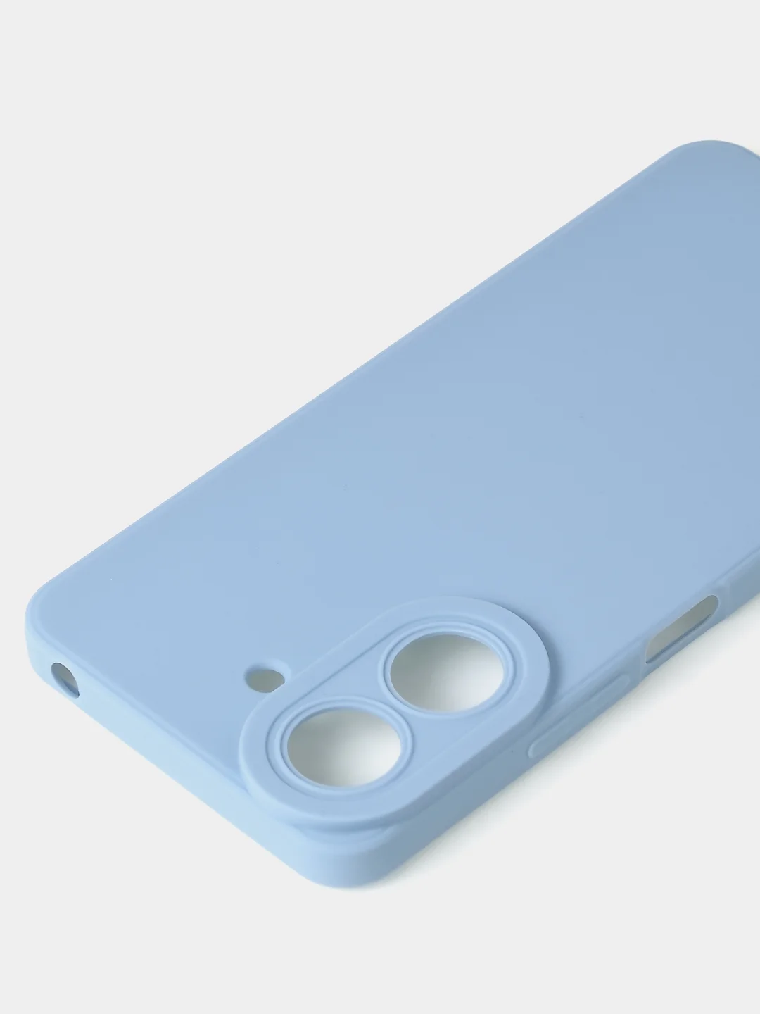 Голубой чехол для Xiaomi Redmi 13C / Poco C65 матовый с дополнительной защитой камеры