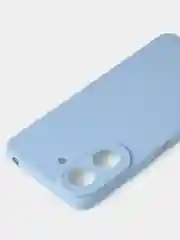 Голубой чехол для Xiaomi Redmi 13C / Poco C65 матовый с дополнительной защитой камеры
