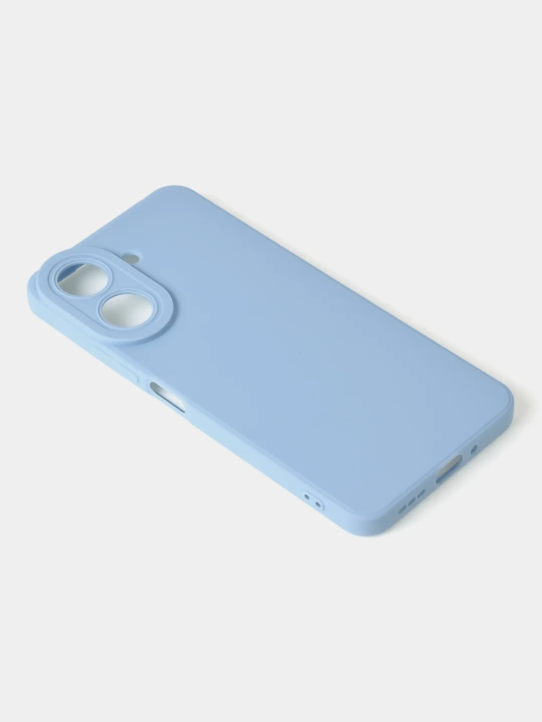 Голубой чехол для Xiaomi Redmi 13C / Poco C65 матовый с дополнительной защитой камеры