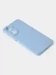 Голубой чехол для Xiaomi Redmi 13C / Poco C65 матовый с дополнительной защитой камеры