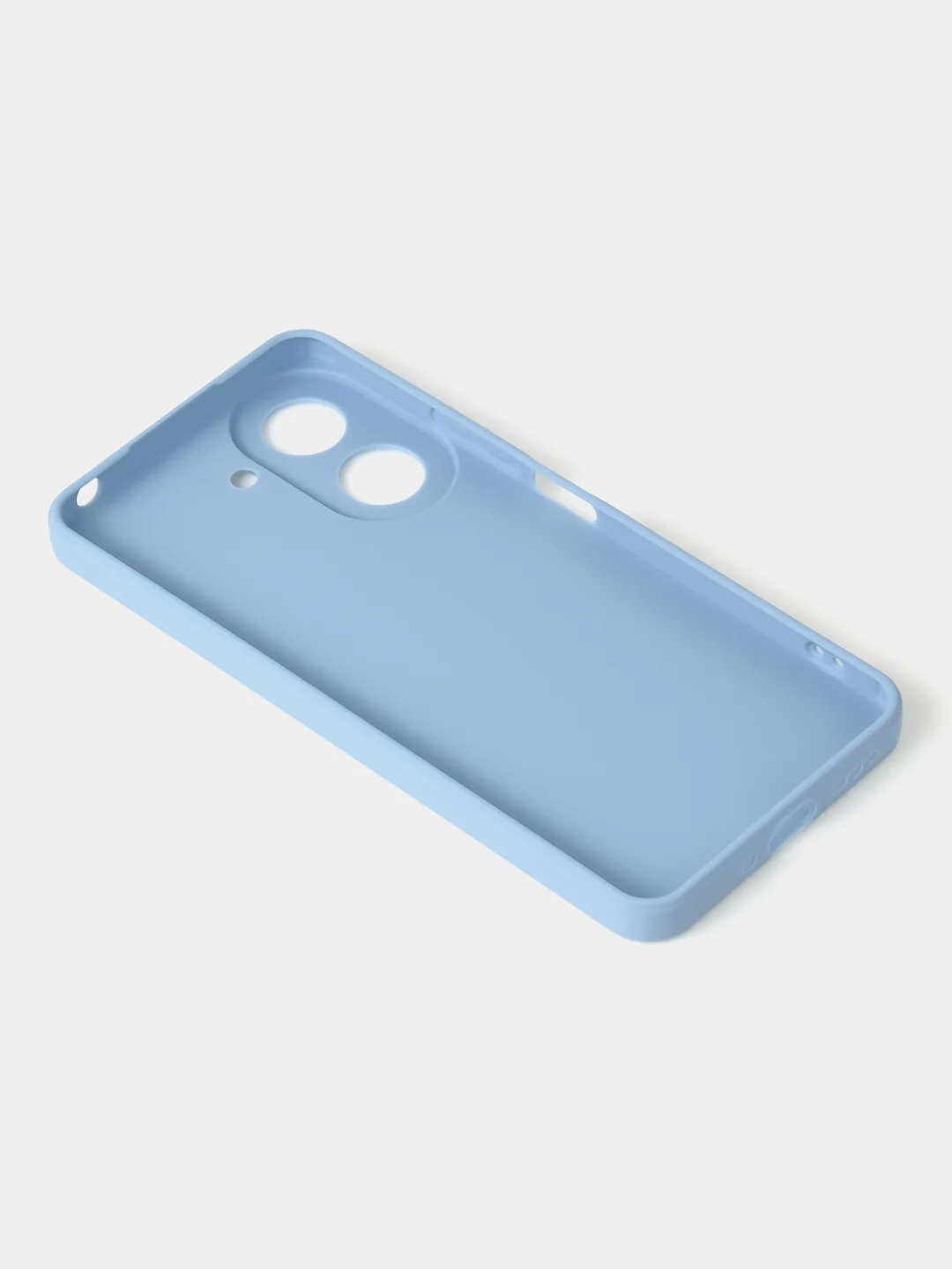 Голубой чехол для Xiaomi Redmi 13C / Poco C65 матовый с дополнительной защитой камеры