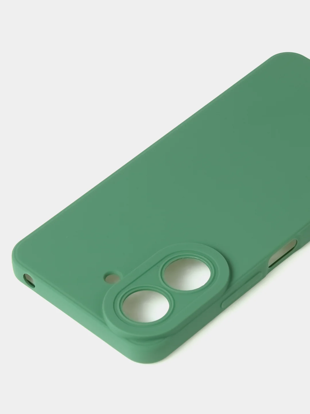 Зеленый чехол для Xiaomi Redmi 13C / Poco C65 матовый с дополнительной защитой камеры