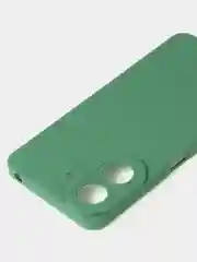 Зеленый чехол для Xiaomi Redmi 13C / Poco C65 матовый с дополнительной защитой камеры
