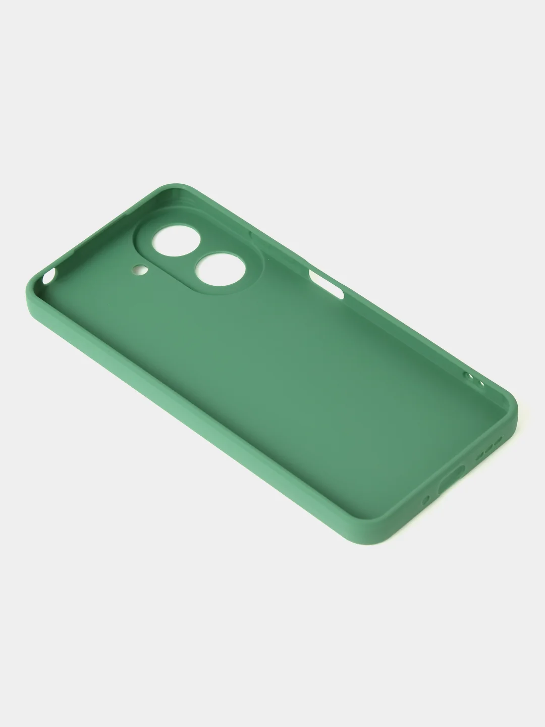 Зеленый чехол для Xiaomi Redmi 13C / Poco C65 матовый с дополнительной защитой камеры