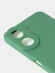 Зеленый чехол для Xiaomi Redmi 13C / Poco C65 матовый с дополнительной защитой камеры