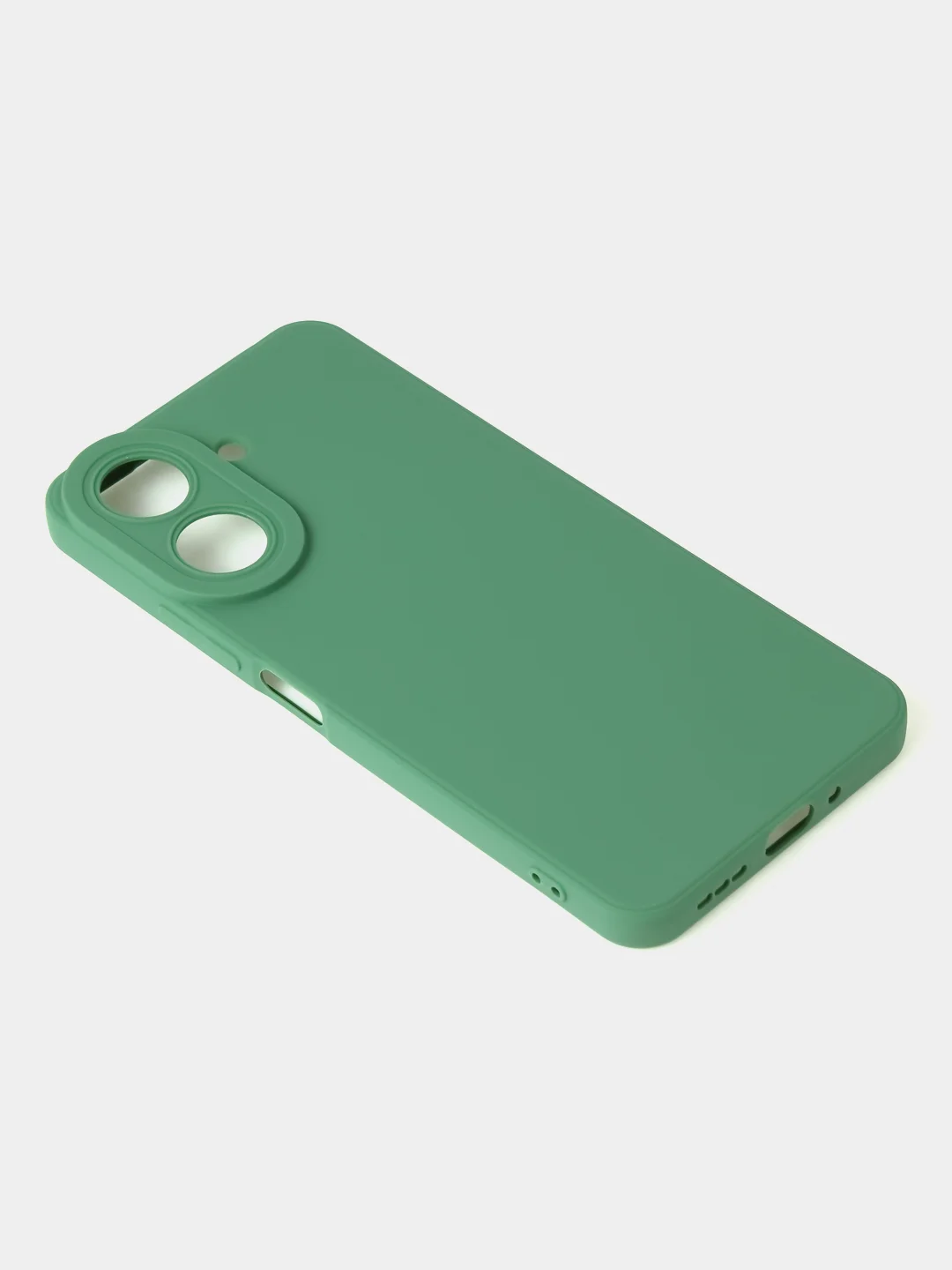 Зеленый чехол для Xiaomi Redmi 13C / Poco C65 матовый с дополнительной защитой камеры