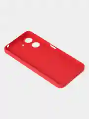 Красный чехол для Xiaomi Redmi 13C / Poco C65 матовый с дополнительной защитой камеры