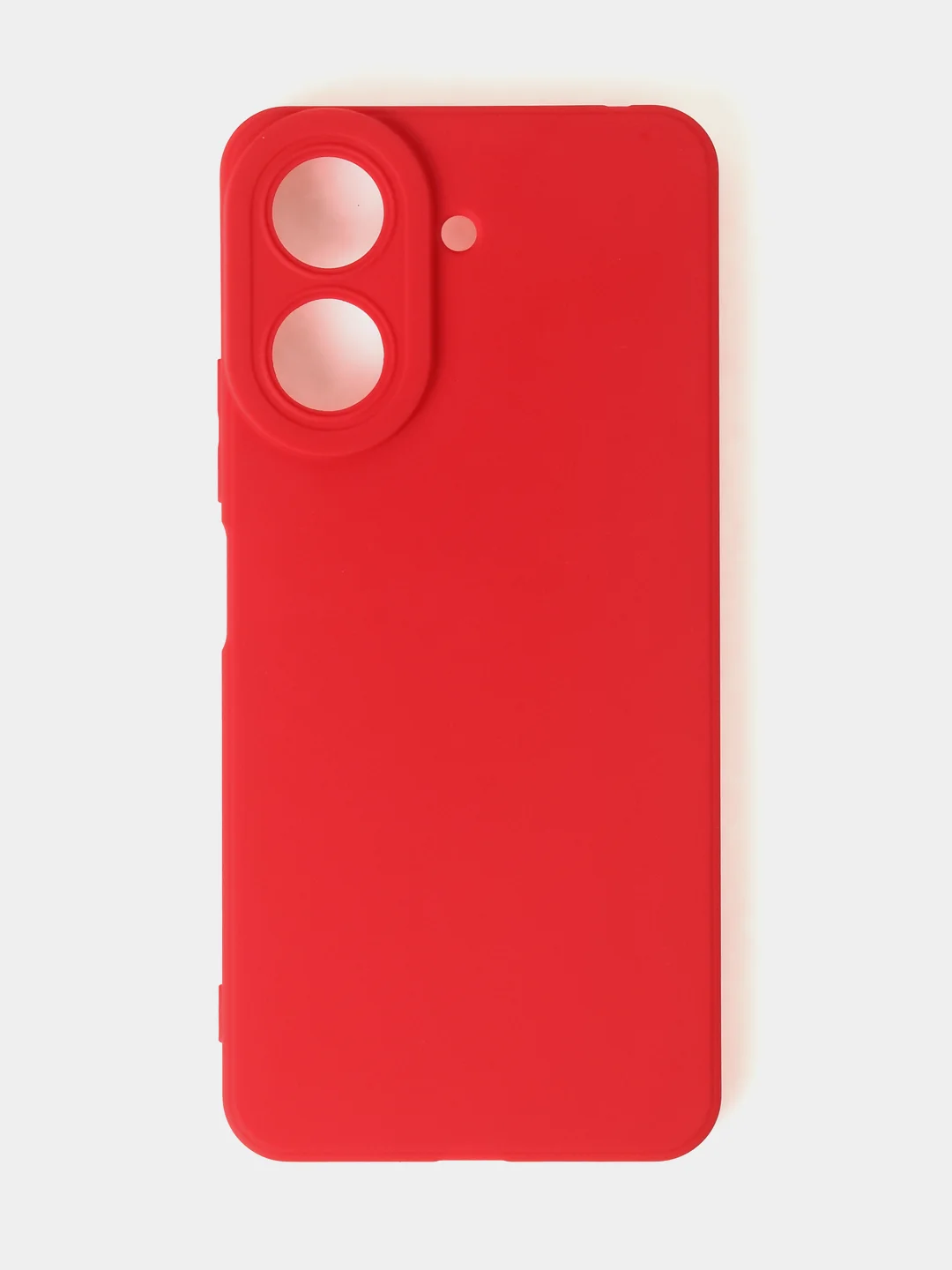 Красный чехол для Xiaomi Redmi 13C / Poco C65 матовый с дополнительной защитой камеры