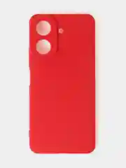 Красный чехол для Xiaomi Redmi 13C / Poco C65 матовый с дополнительной защитой камеры