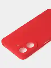 Красный чехол для Xiaomi Redmi 13C / Poco C65 матовый с дополнительной защитой камеры