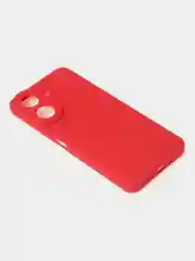 Красный чехол для Xiaomi Redmi 13C / Poco C65 матовый с дополнительной защитой камеры