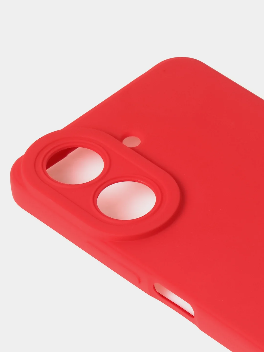Красный чехол для Xiaomi Redmi 13C / Poco C65 матовый с дополнительной защитой камеры