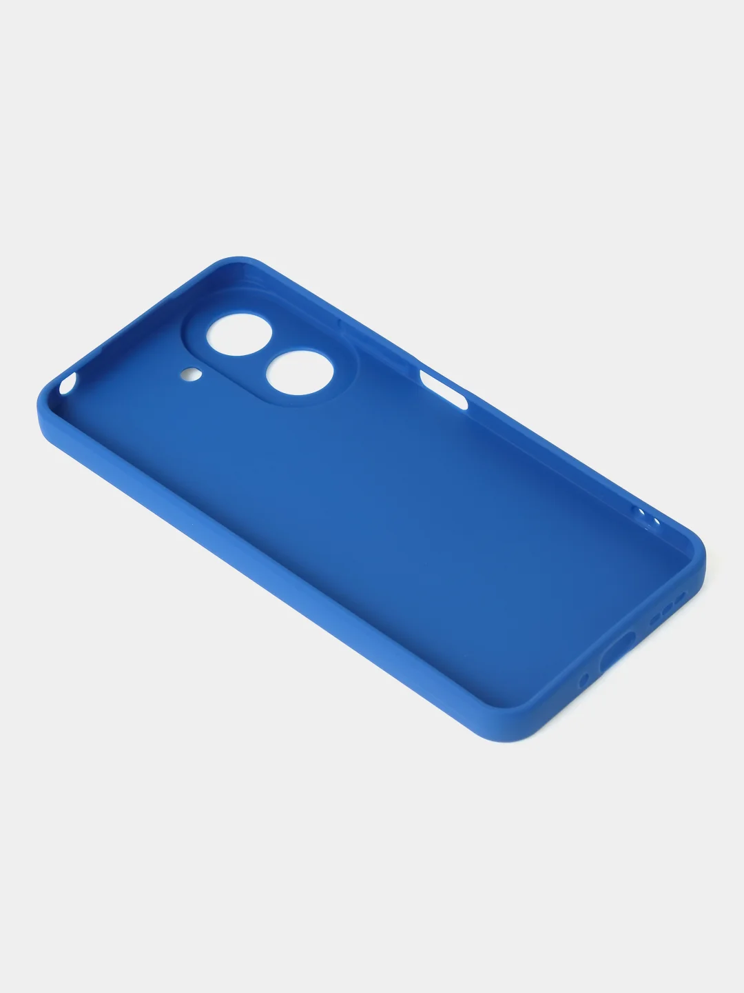 Синий чехол для Xiaomi Redmi 13C / Poco C65 матовый с дополнительной защитой камеры