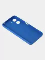 Синий чехол для Xiaomi Redmi 13C / Poco C65 матовый с дополнительной защитой камеры