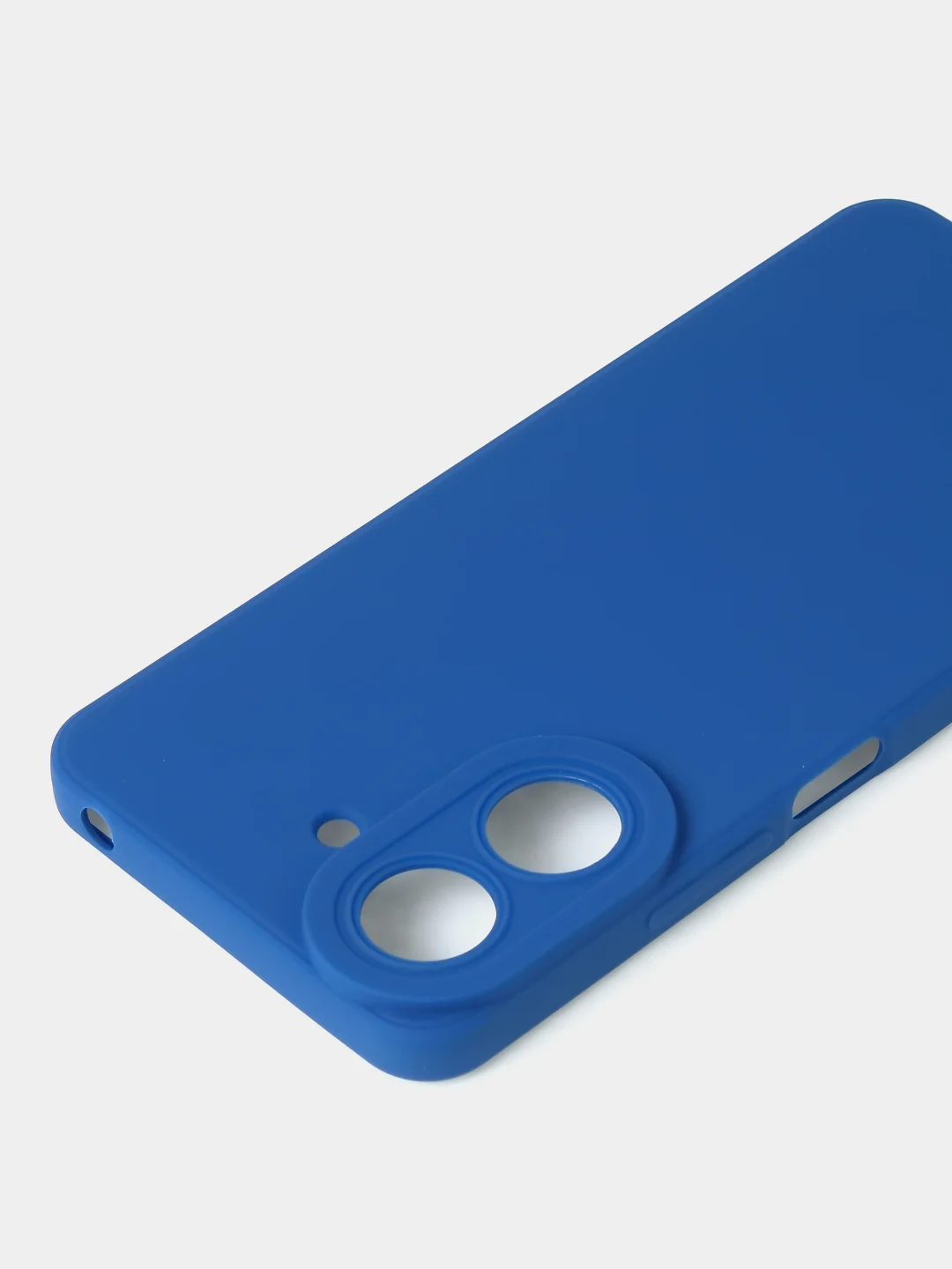 Синий чехол для Xiaomi Redmi 13C / Poco C65 матовый с дополнительной защитой камеры