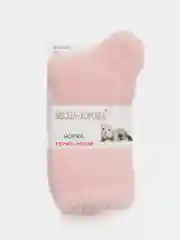 Розовый термоноски женские, из норки