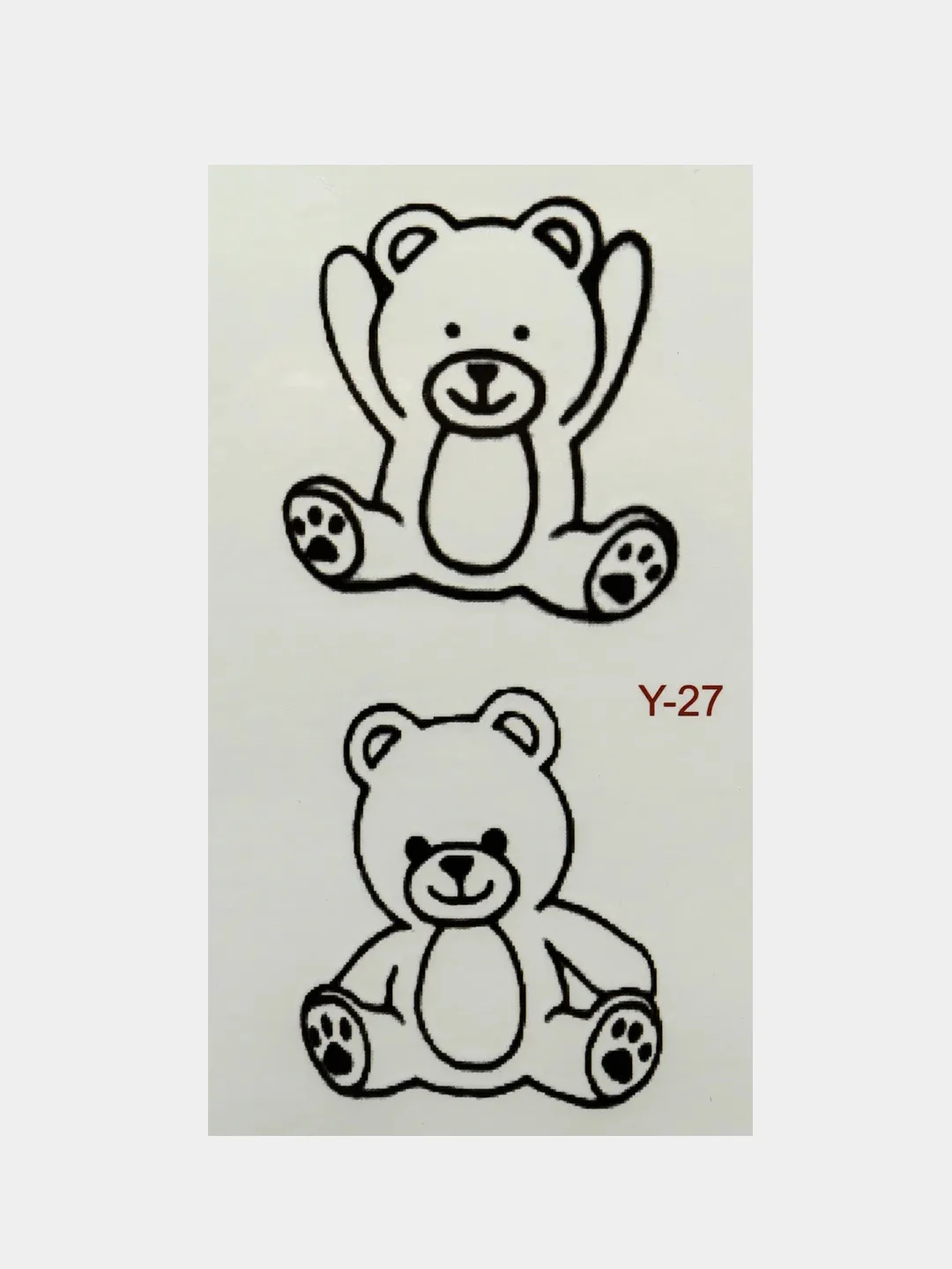 Синий временная переводная татуировка "Забавные мишки 2", 9,5х5,5 см