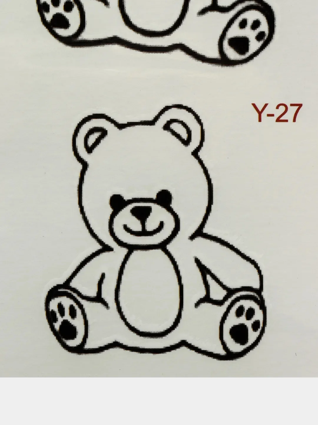 Синий временная переводная татуировка "Забавные мишки 2", 9,5х5,5 см