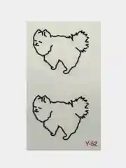 Индиго временная переводная татуировка "Забавные мишки 2", 9,5х5,5 см