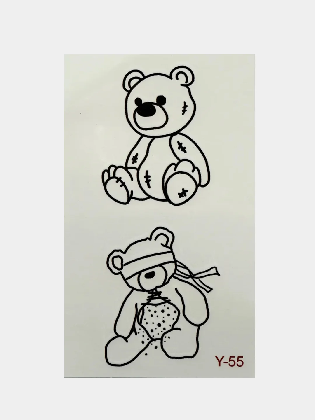 Конфетный временная переводная татуировка "Забавные мишки 2", 9,5х5,5 см