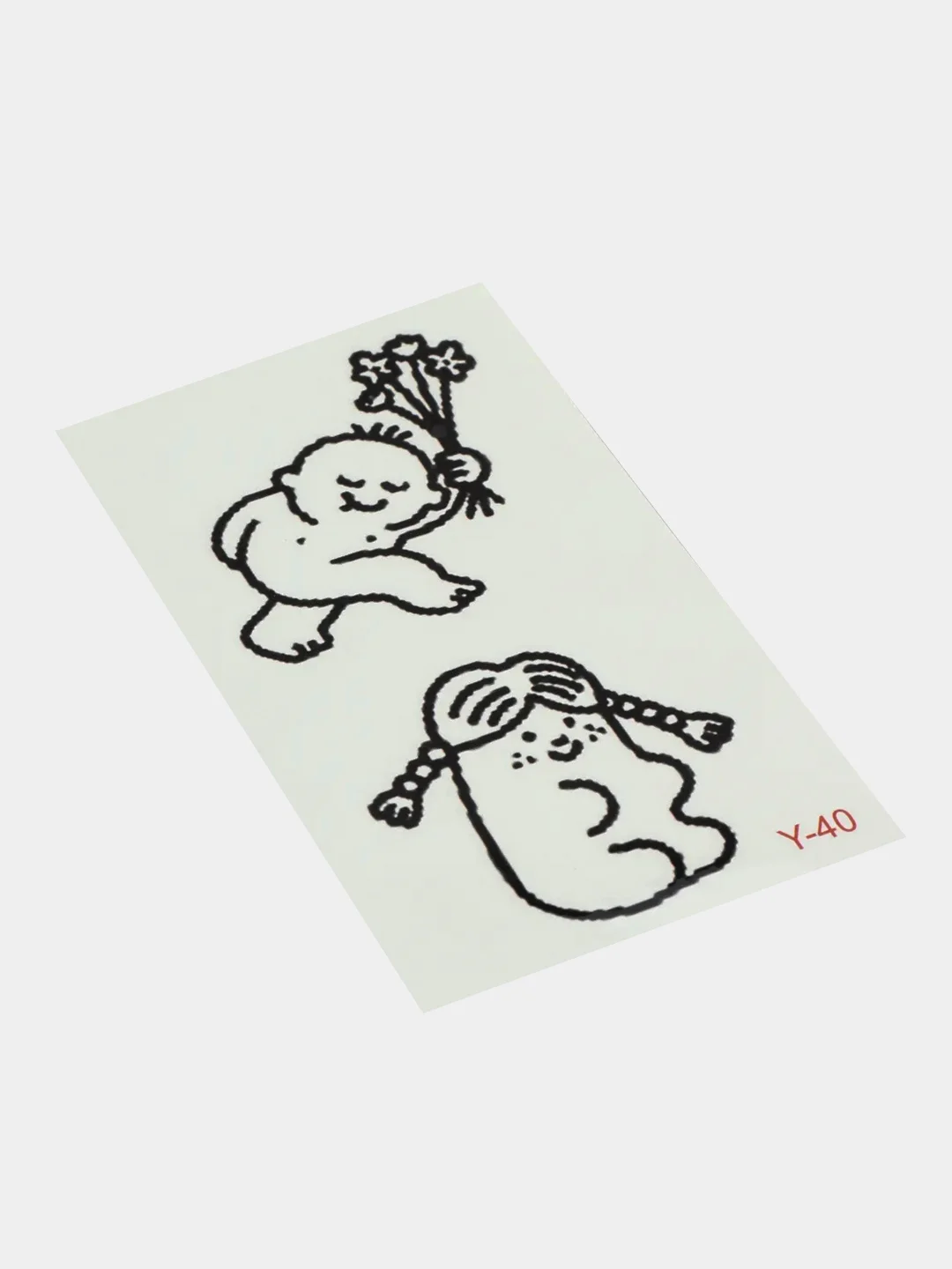 Коралловый временная переводная татуировка "Забавные мишки 2", 9,5х5,5 см