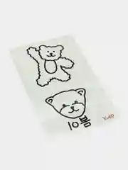 Угольный временная переводная татуировка "Забавные мишки 2", 9,5х5,5 см