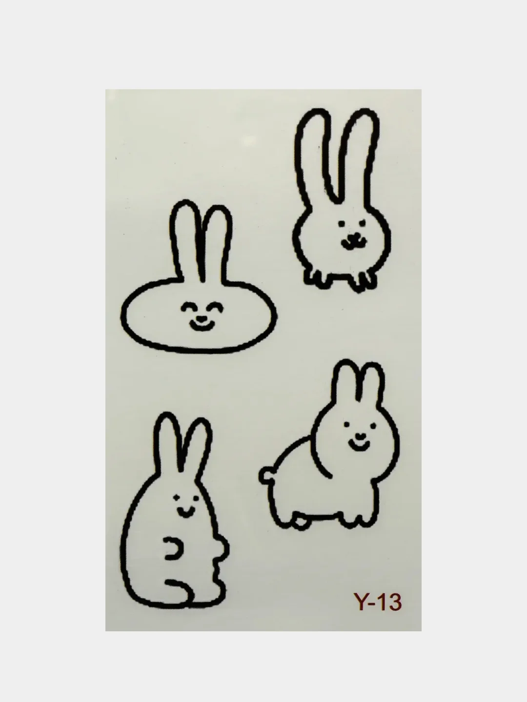 Песочный хаки временная переводная татуировка "Забавные мишки 2", 9,5х5,5 см