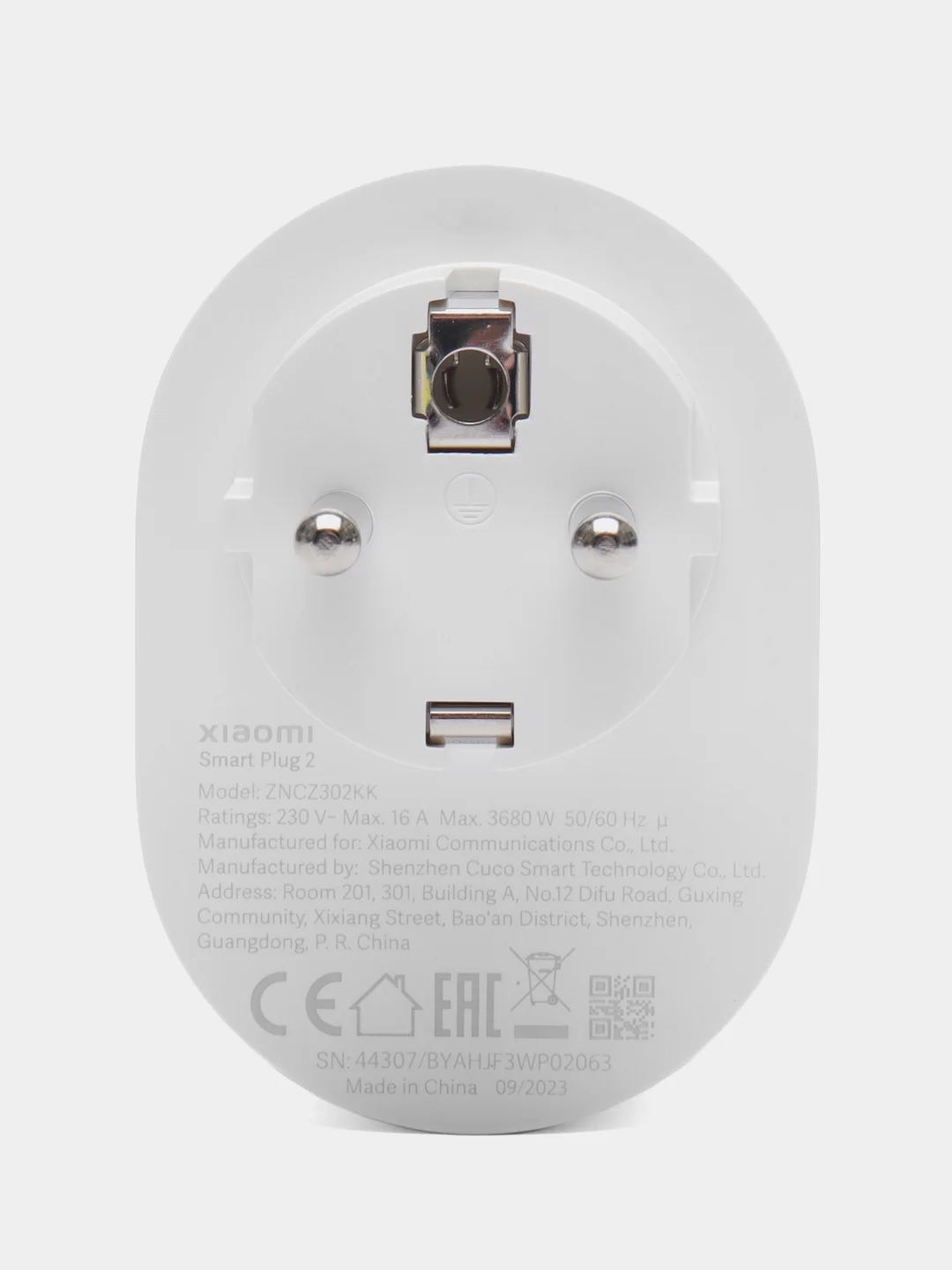 Белый умная розетка Xiaomi Smart Power Plug 2 BHR6868EU WiFi, поддержка умного дома Яндекс