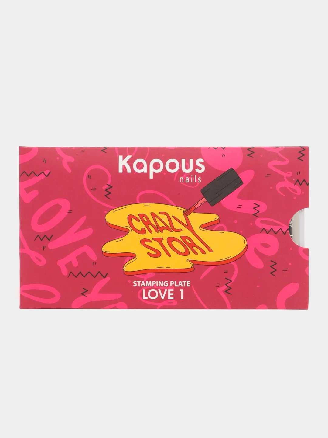 Пластина для стемпинга "Love 1". Kapous. Арт. 2381