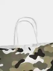 Зелёный хаки пакет бумажный24 х 32 х 10,5см/Подарочный пакет с крученными ручками/Пакет на любые случаи