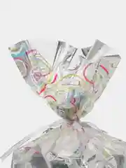 Разноцветный пакет подарочный,фольгированный, 30*50 см, с ленточками 30 см, без ручки