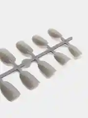 Серый накладные ногти, типсы для маникюра, акриловые