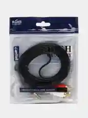 Кабель золоченный AUX 3.5 - 2RCA, 1,5 м