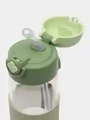 Желтый стеклянная термобутылка для воды, с силиконовой трубочкой