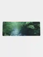Лесной зеленый коврик для мыши, тканевый, большой
