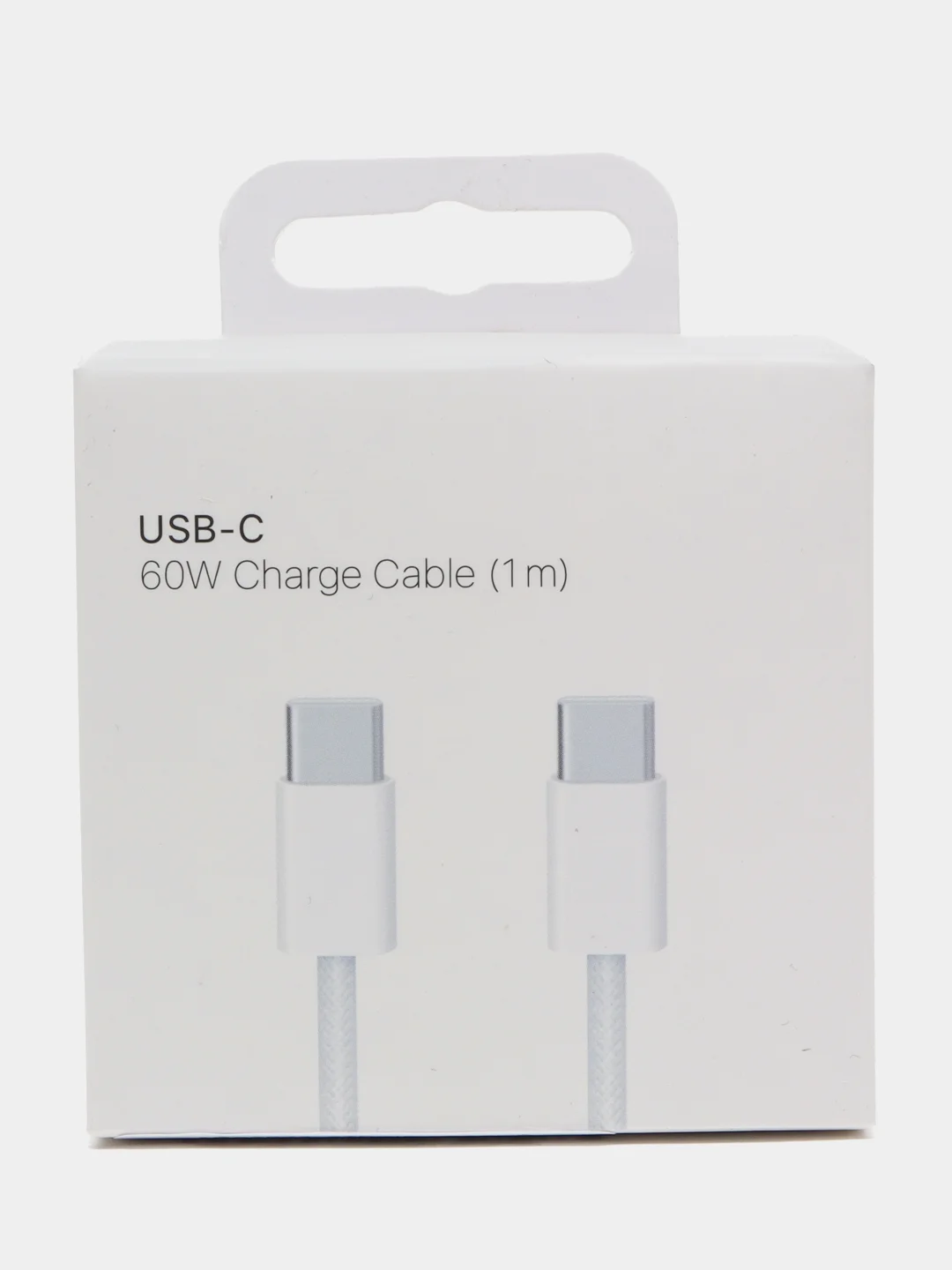 Белый кабель Type-C на Type-C для iPhone 15 Pro Max, Macbook, iPad, 60W