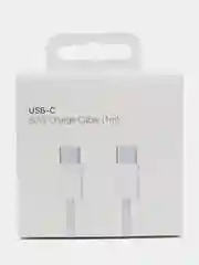 Белый кабель Type-C на Type-C для iPhone 15 Pro Max, Macbook, iPad, 60W