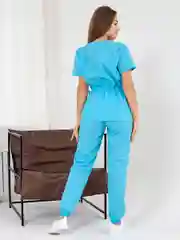 Голубой медицинский костюм, женский