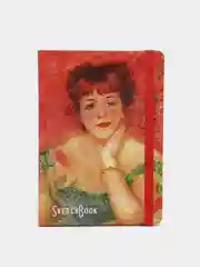 Марсала блокнот для зарисовок А5, с резинкой. Скетчбук 80 листов. Проф-Пресс