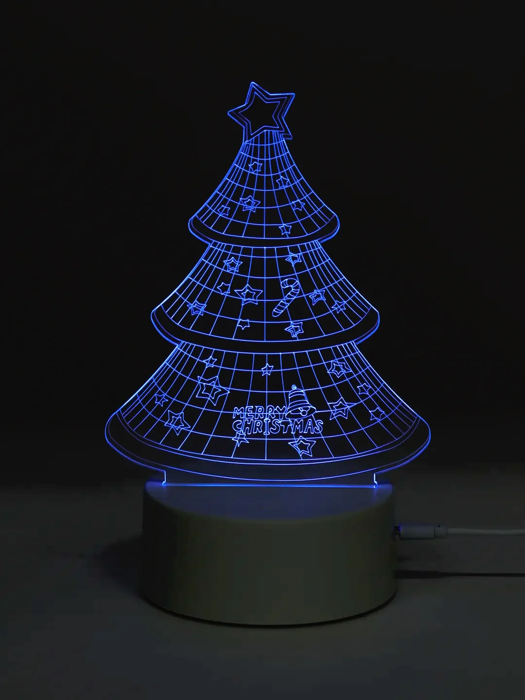 Багровый светильник-ночник 3D, светодиодный, с пультом, цветной, RGB