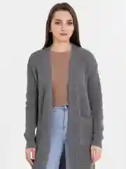 Угольный кардиган женский