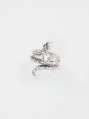 Серебряный кольцо "Змея", на Новый Год, год Змеи