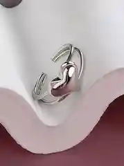 Кольцо сердце, регулируемое