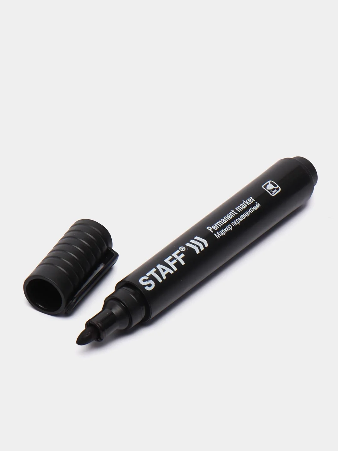Черный маркер перманентный Staff Basic Budget PM-125