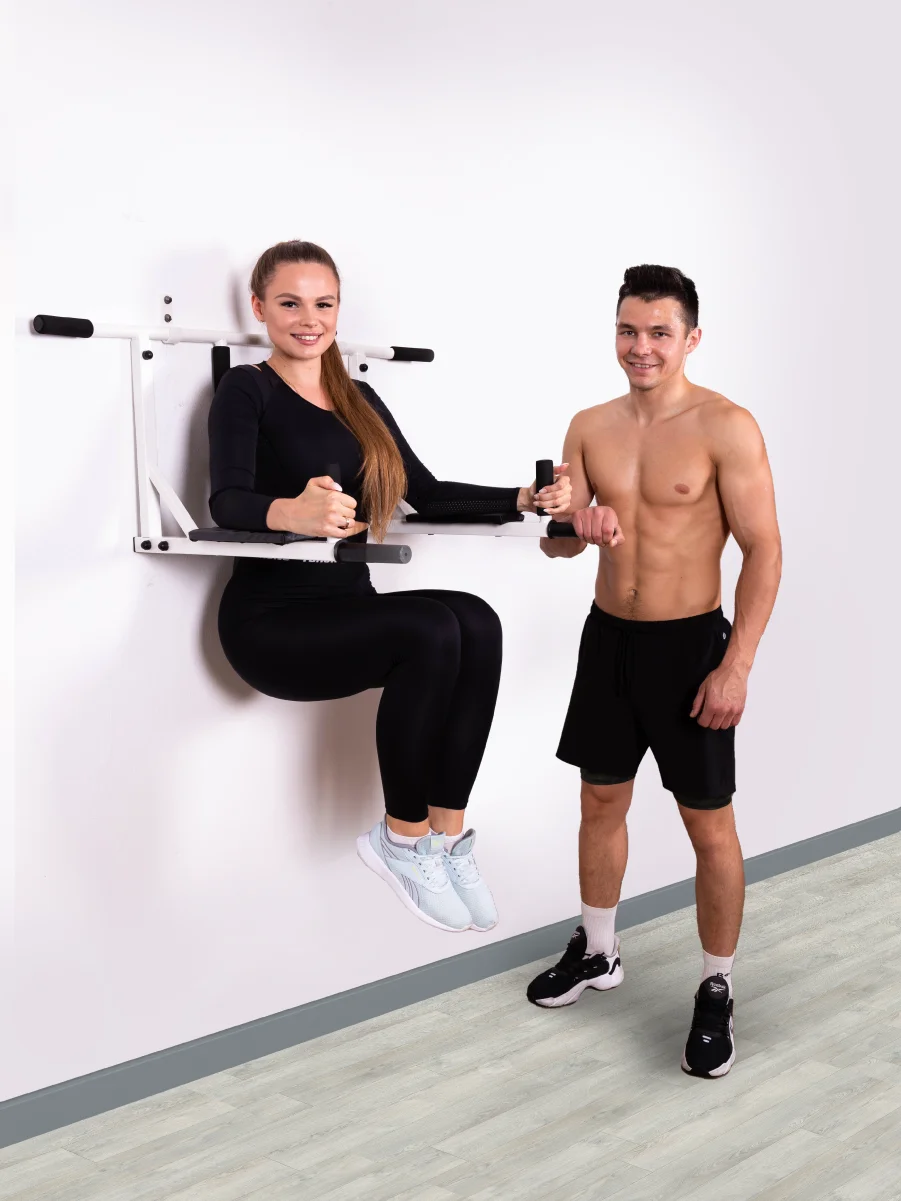 Турник Absolute Champion Триумф Лайт, 300 кг, 3 в 1, белый с черными ручками, усиленный