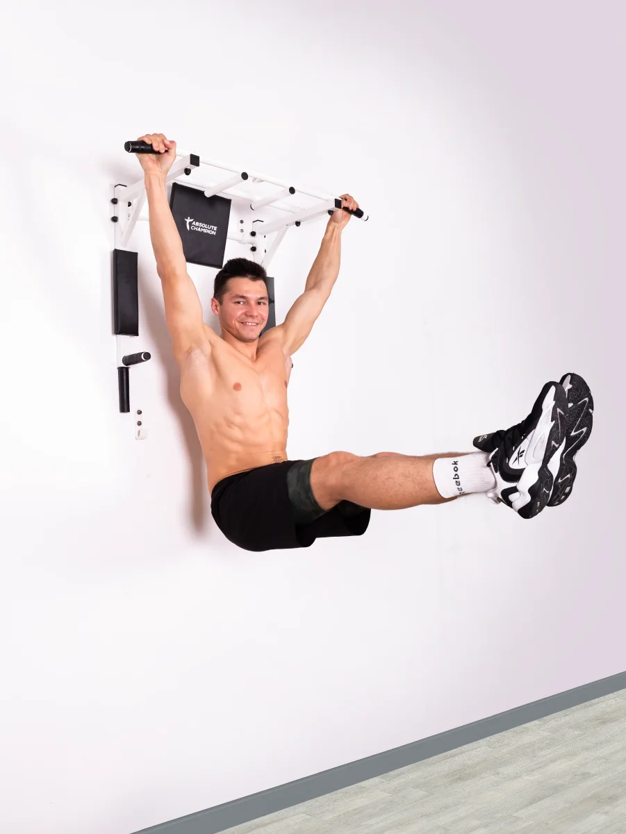 Турник Absolute Champion Триумф Лайт, 300 кг, 3 в 1, белый с черными ручками, усиленный
